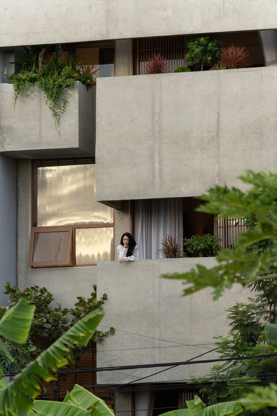 Tropical brutalist concrete villa with private pool — Wazen Retreat